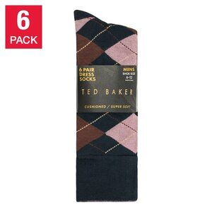 Ted Baker Men's Soft Cushion Comfort Dress Sock, 6-Pair (New)